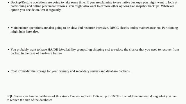 Dba: SQL Database with 100 tera byte of data смотреть онлайн