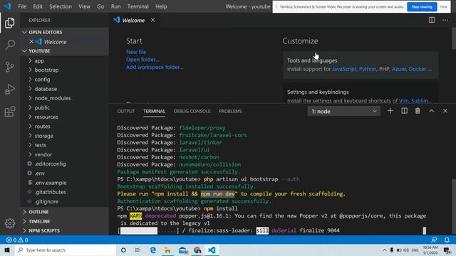 how to npm install and run for laravel project смотреть онлайн