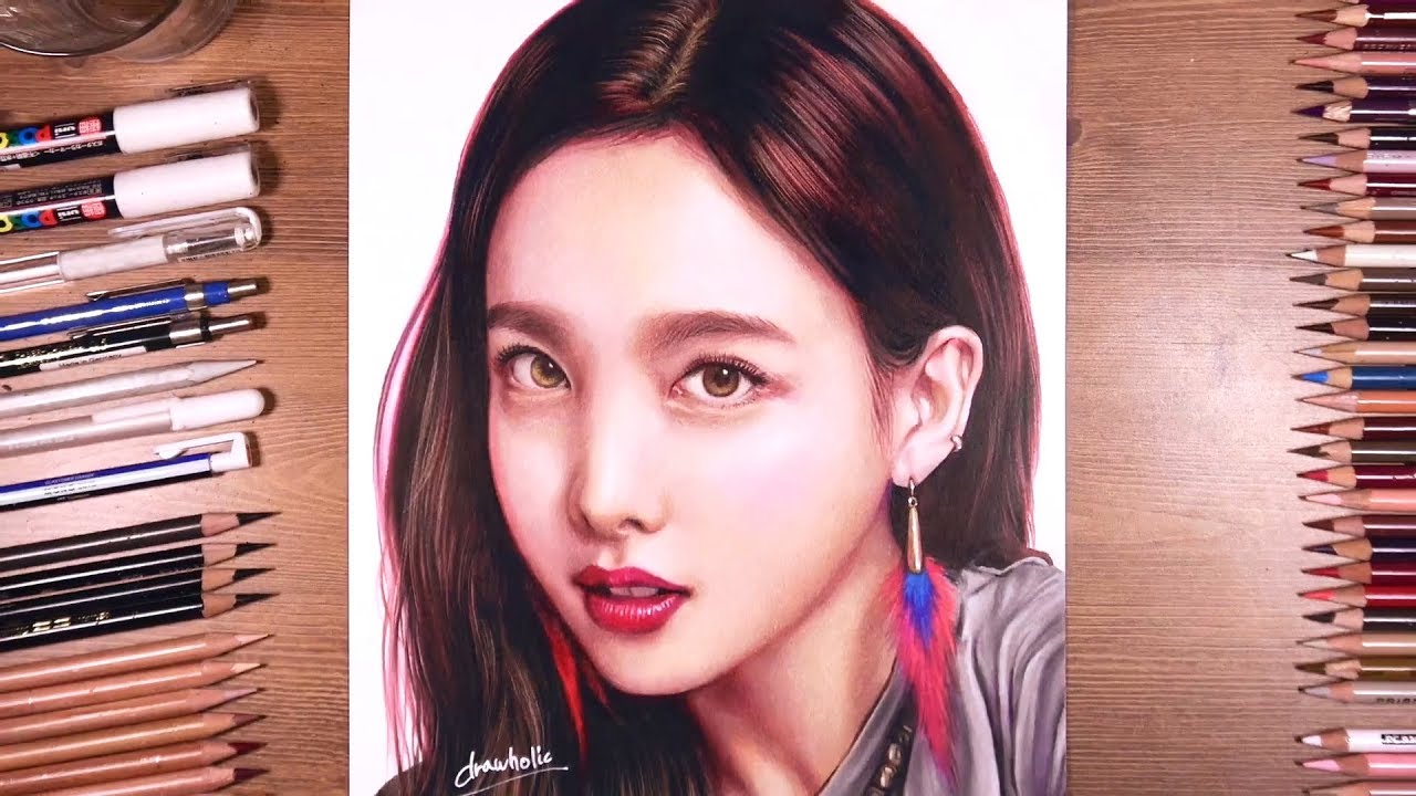 TWICE  Nayeon - Colored Pencil Drawing   Drawholic