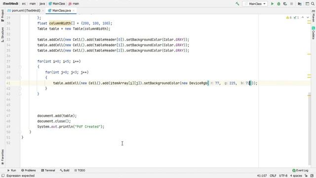 Add Color in the Table | iText 7 Hindi Tutorial | Java PDF Creation смотреть онлайн