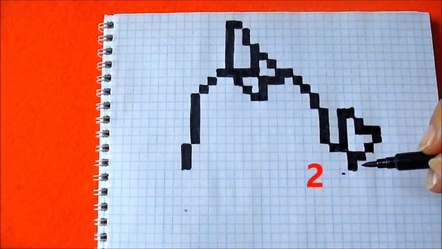 Как нарисовать Дельфина Единорога по клеточкам How to draw Dolphin Unicorn Pixel Art смотреть онлайн