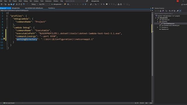 How to debug a .NET Core AWS Lambda function locally [Using Visual Studio 2019 on a Windows 10 PC] смотреть онлайн