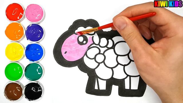 Dessiner un mouton arc-en-ciel - Kiwi Kids Club смотреть онлайн