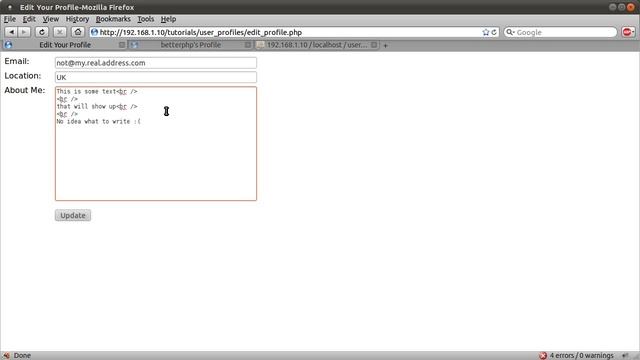 PHP Tutorial: User Profiles [part 03] смотреть онлайн