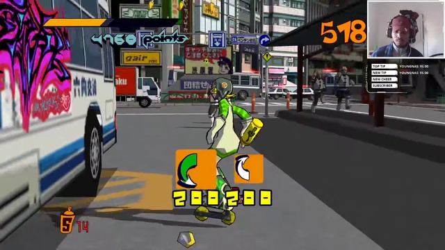 SKATE TRICKS AND GRAFFITI! LOVE THIS GAME- JET SET RADIO смотреть онлайн