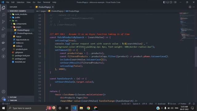 Debouncing using ReactJs смотреть онлайн