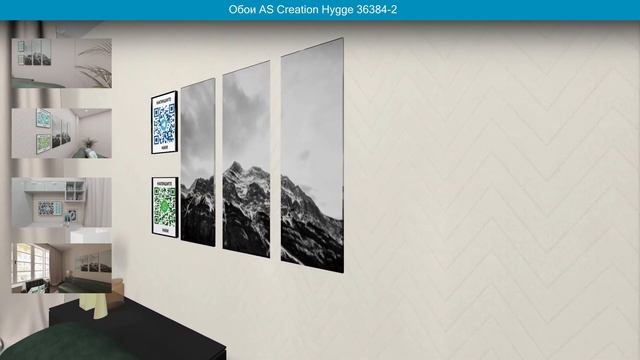 Обои AS Creation Hygge 36384-2 в интерьере. визуализация и фото. смотреть онлайн