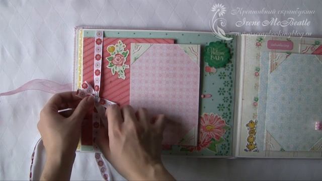 Фотоальбом для новорожденной девочки (newborn scrapbook album) смотреть онлайн