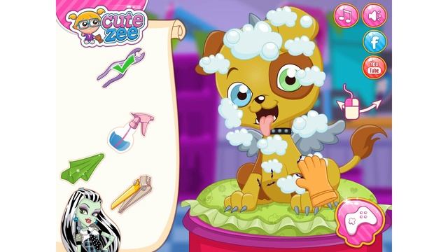 NEW Игры для детей 2015—Монстер Хай питомцы—Мультик онлайн видео игры для девочек смотреть онлайн