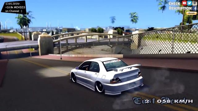 GTA San Andreas - Mitsubishi Lancer Evo 8 Drift EnRoMovies _REVIEW смотреть онлайн