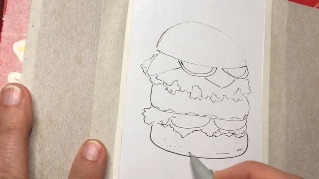 Гамбургер ?/ Фуд скетч/скетчинг/ рисование/рисунок/как нарисовать/просто рисуем АРТ смотреть онлайн
