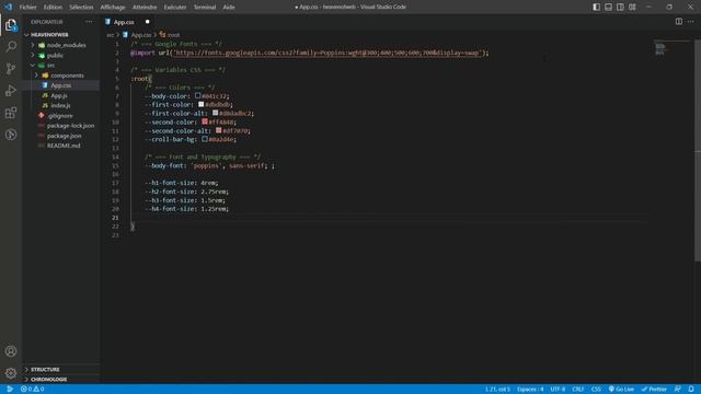 ReactJS Tutorial: Episode 3 - CSS Variables & General CSS Styles смотреть онлайн