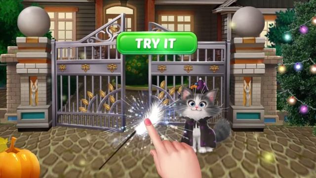Sweet House: Design home-Halloween Pumpkin Cat-Android/iOS(Official Video) смотреть онлайн
