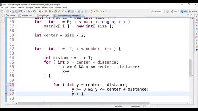 print number box in java смотреть онлайн