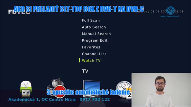 Ako si preladiť SET-TOP BOX z DVB-T na DVB-C смотреть онлайн