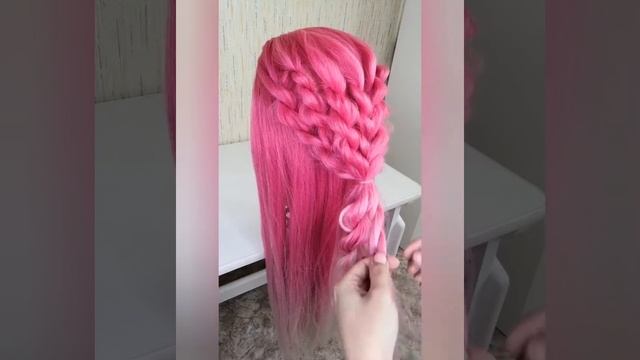 Прическа с плетением "жгут". Плетение на цветных волосах. DARIA MELKISHEVA смотреть онлайн