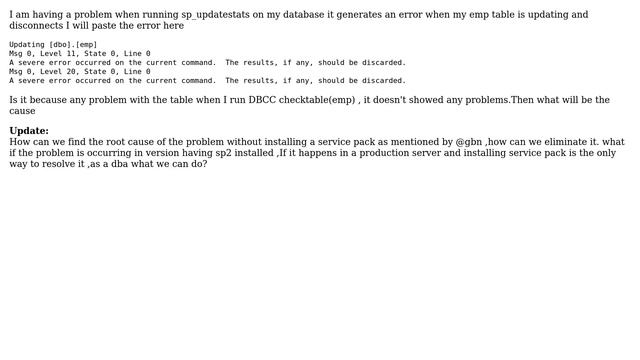 Databases: Problem with sp_Updatestats (2 Solutions!!) смотреть онлайн