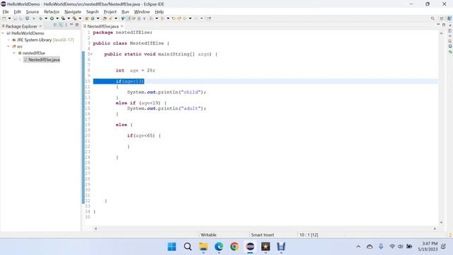 Nested if else Statement | Conditional Statements in Java смотреть онлайн