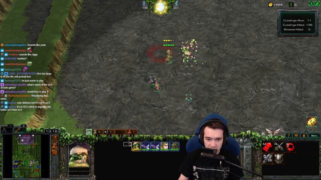 WarCraft 3 vs StarCraft 2?! New EPIC Tower Defense Map! смотреть онлайн