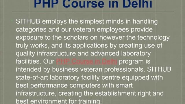 PHP Course in Delhi With Basic to Advanced Level By SITHUB смотреть онлайн