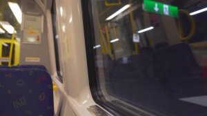 Sweden, Stockholm, Subway night ride from Solna Centrum to Stadshagen