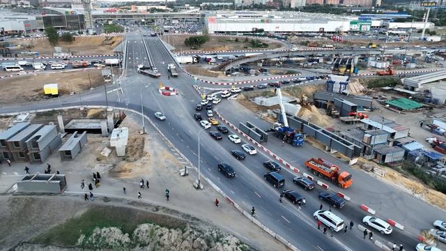 МКАД 14й км развязка в районе Белой дачи перед запуском 1й очереди смотреть онлайн
