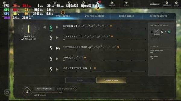 New World - AMD Ryzen 7 4700U - Radeon Vega 7 (Integrated Graphics) - Test Gameplay