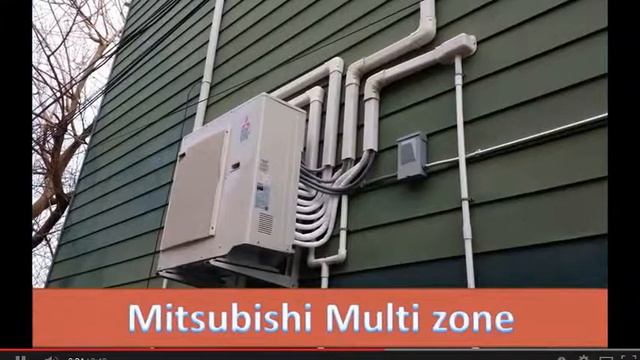 Mitsubishi 36,000 Btu wall mount Multi zone смотреть онлайн
