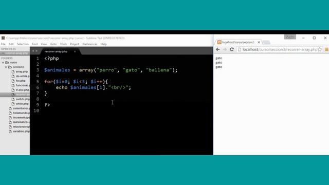 Recorrer un Array en PHP смотреть онлайн