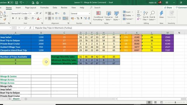 Lesson 11: Merge & Center in Excel | Merge Across | Merge Cells | FREE Excel Course смотреть онлайн