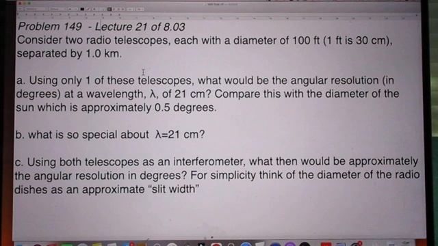 Problem 149 Angular Resolution of Radio Interferometers смотреть онлайн