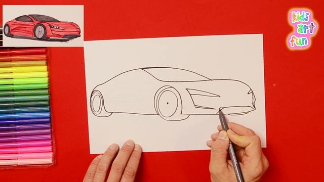 How to draw Tesla Roadster смотреть онлайн
