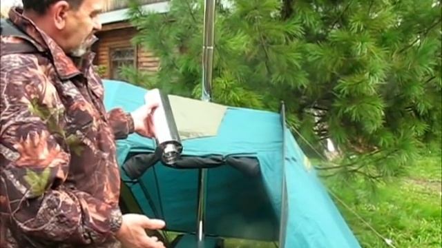 Установка печки в палатке смотреть онлайн