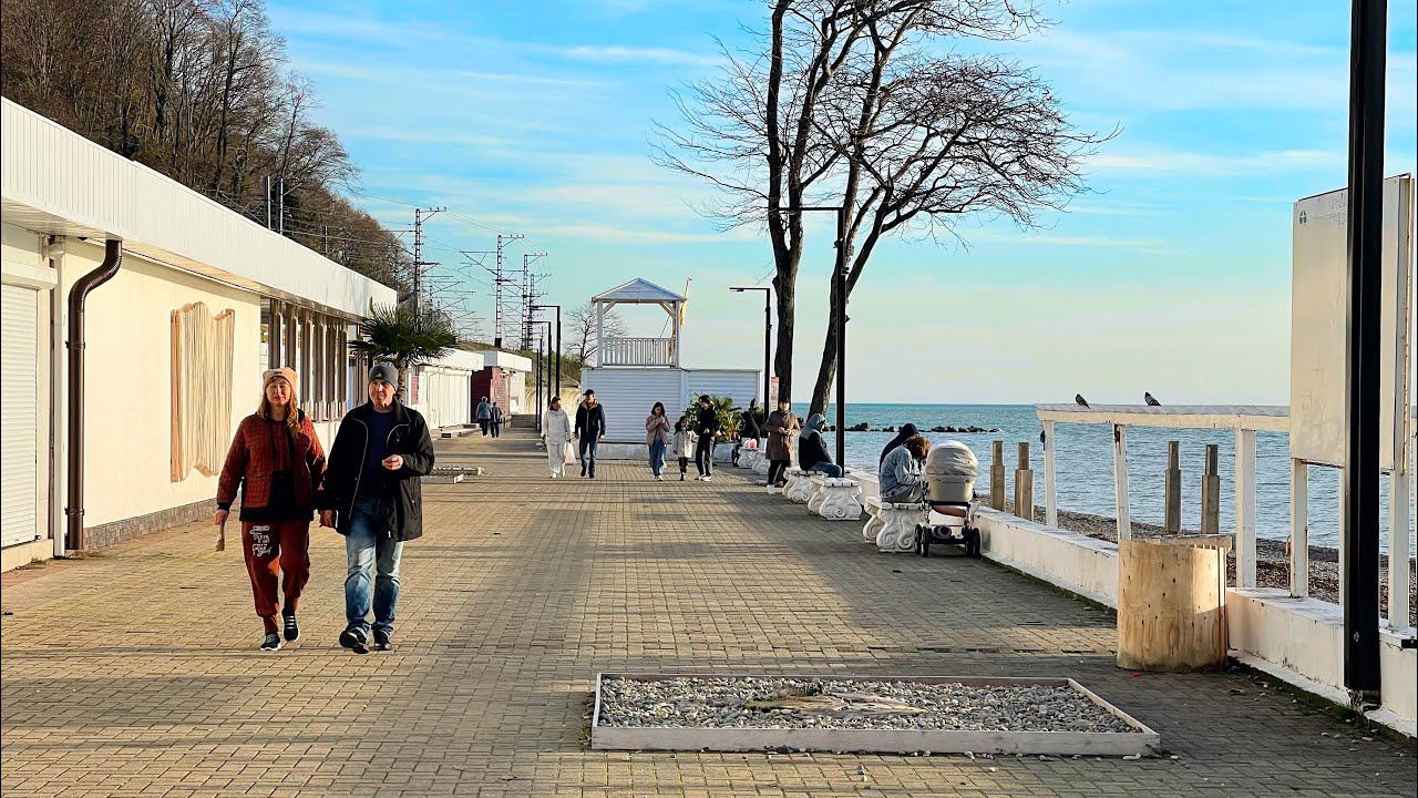 Зима в Сочи ☀️. Иду на пляж Вардане. смотреть онлайн