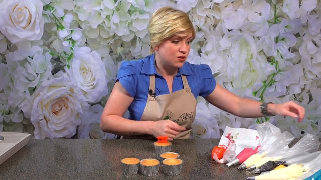 Chrysanthemum cupcake flower tutorial смотреть онлайн