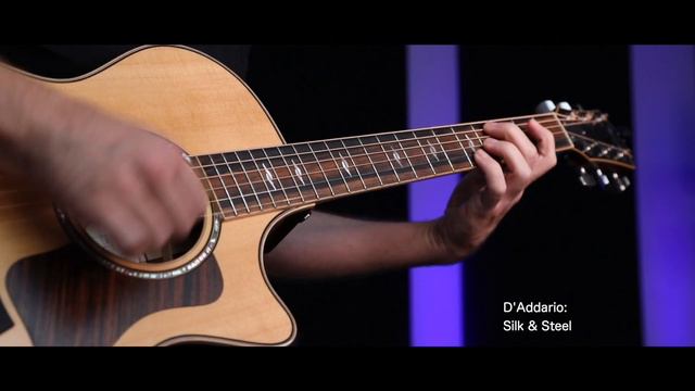 Guitar String Showdown: Single Set | D'Addario Silk & Steel Acoustic Guitar Strings смотреть онлайн