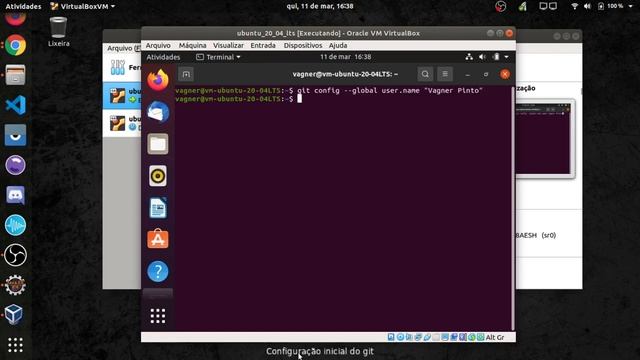 Configuração inicial do git, user.name e user.email смотреть онлайн