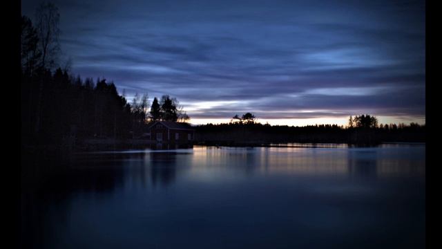 Ночное Озеро в Лесу. Релакс видео на 10 часов. Звуки сверчков и пение птиц. смотреть онлайн