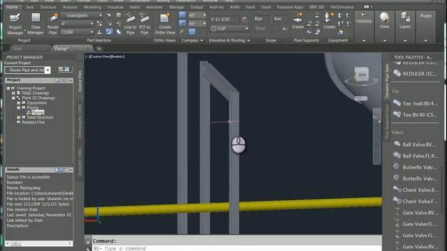 Plant 3D Routing Pipe Auto Route смотреть онлайн
