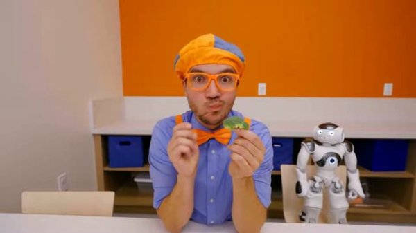 Blippi Meets Hans The Robot  Learning Robots for Kids  Educational Videos For Kids
