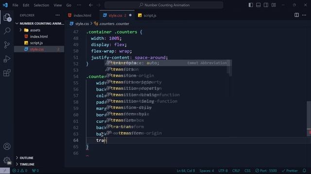 Responsive Number Counting Animation Using HTML, CSS & JS | devRasen | Complete JavaScript Project смотреть онлайн