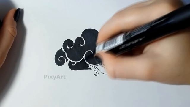 Inktober #19: Nuage japonais - Dessin смотреть онлайн