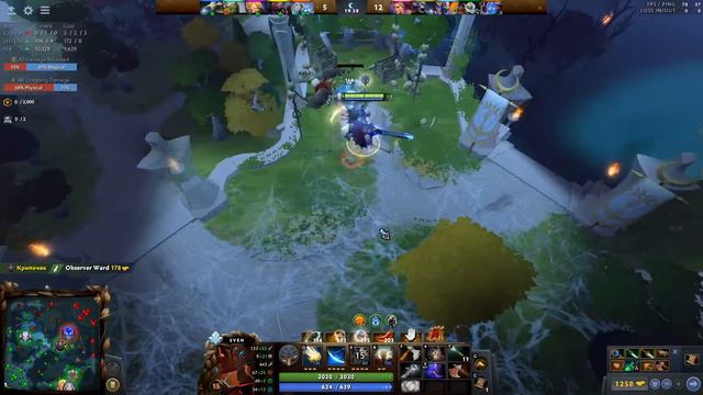 Dota 2 PRO Sven safelane hard carry midas build 7.27c GUIDE смотреть онлайн