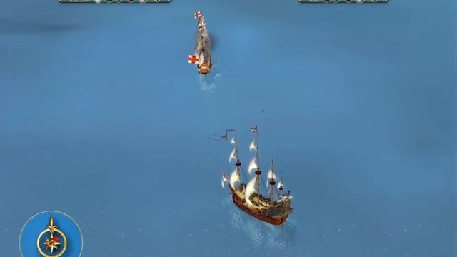 Sid Meier's Pirates! Flag Galleon vs. Ship of the Line (Swashbuckler) HD смотреть онлайн