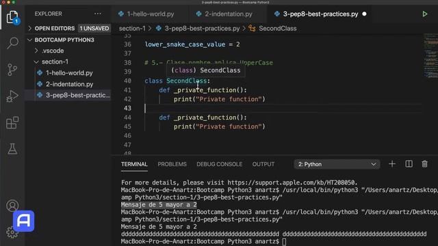 Bootcamp Python 3 - Fundamentos - Práctica - Buenas prácticas con PEP8 - Parte 2 смотреть онлайн