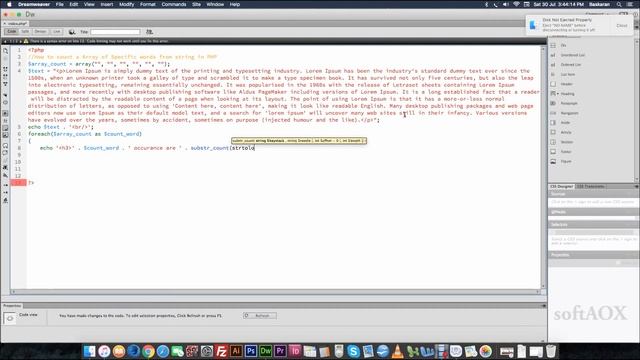 Count a Array of the Specific words from a string in PHP смотреть онлайн
