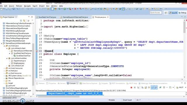 Hibernate Named Queries(@NamedQuery And @NamedQueries annotations) смотреть онлайн