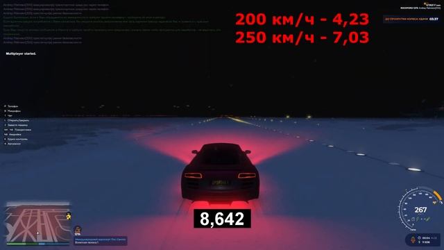 Audi R8 2015 Тест на разгон GTA5RP смотреть онлайн