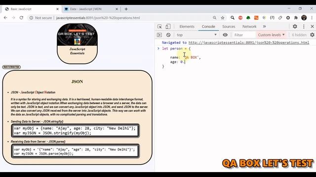 PART 29 - JavaScript - JSON, parse and stringify смотреть онлайн