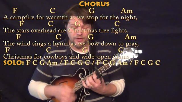 Christmas For Cowboys (John Denver) Mandolin Cover Lesson with Chords/Lyrics - Capo 5th смотреть онлайн